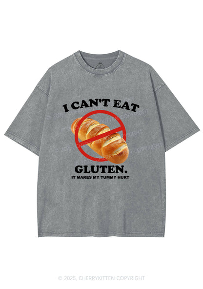 I Cant Eat Gluten Y2K Shirts Washed Tee Cherrykitten