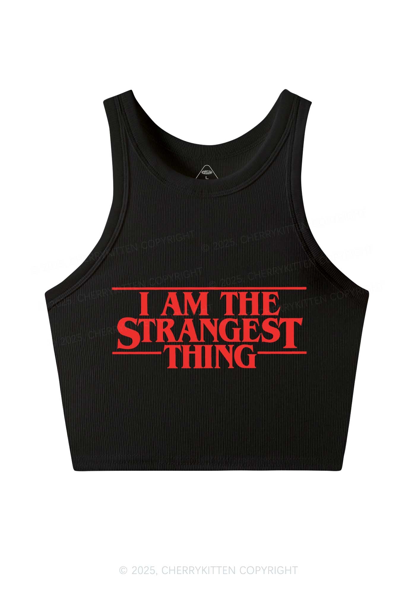 I Am The Strangest Thing Y2K Crop Tank Top Cherrykitten
