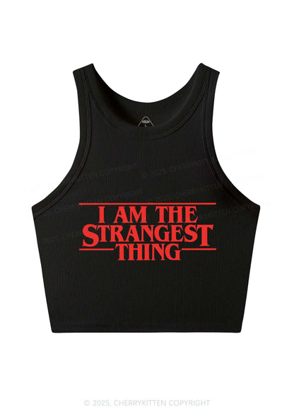 I Am The Strangest Thing Y2K Crop Tank Top Cherrykitten