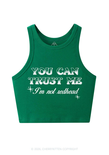 You Can Trust Me St Patricks Y2K Crop Tank Top Cherrykitten