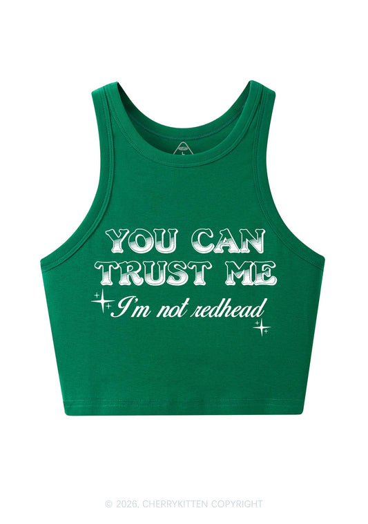 You Can Trust Me St Patricks Y2K Crop Tank Top Cherrykitten