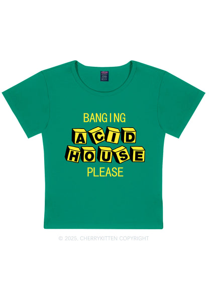 Banging Acid House Y2K Baby Tee Cherrykitten