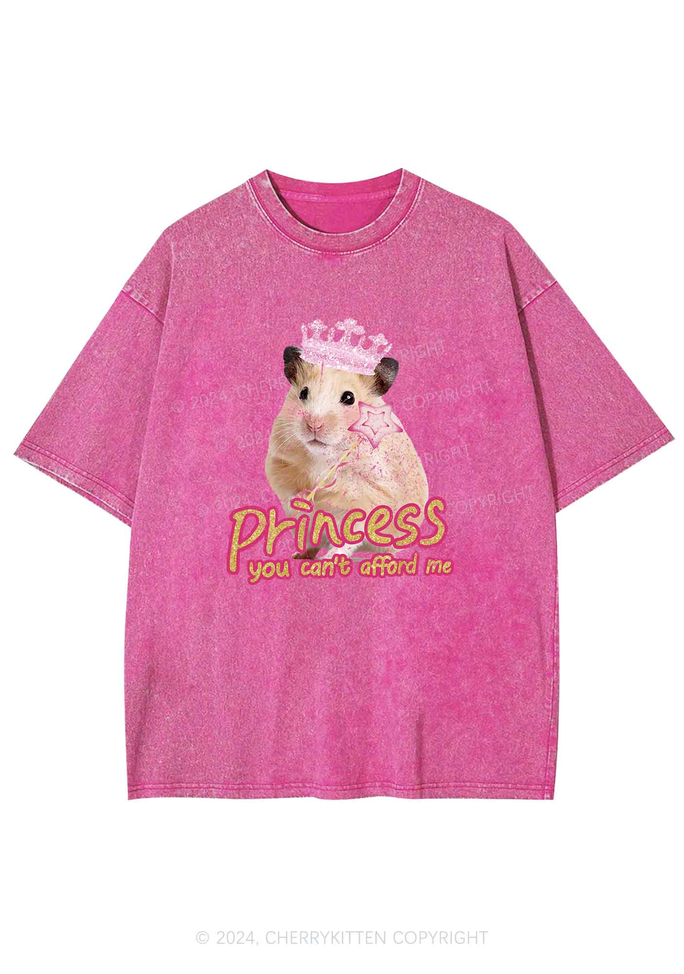 Princess You Can't Afford Me Y2K Washed Tee Cherrykitten