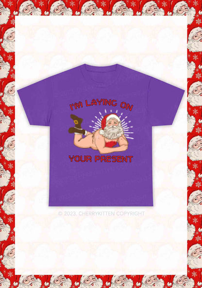 I'm Laying On Your Present Christmas Y2K Chunky Shirt Cherrykitten
