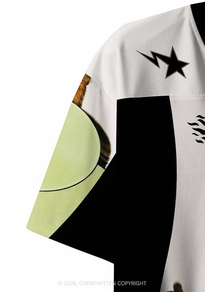 Custom Red Panda DJ Y2K Crop Sport Jersey Shirts Cherrykitten