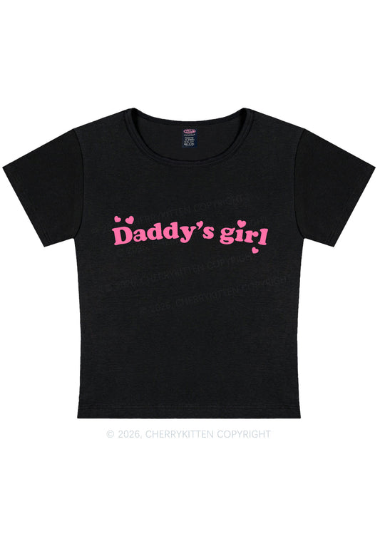 Daddys Girl Valentine's Day Y2K Baby Tee Cherrykitten