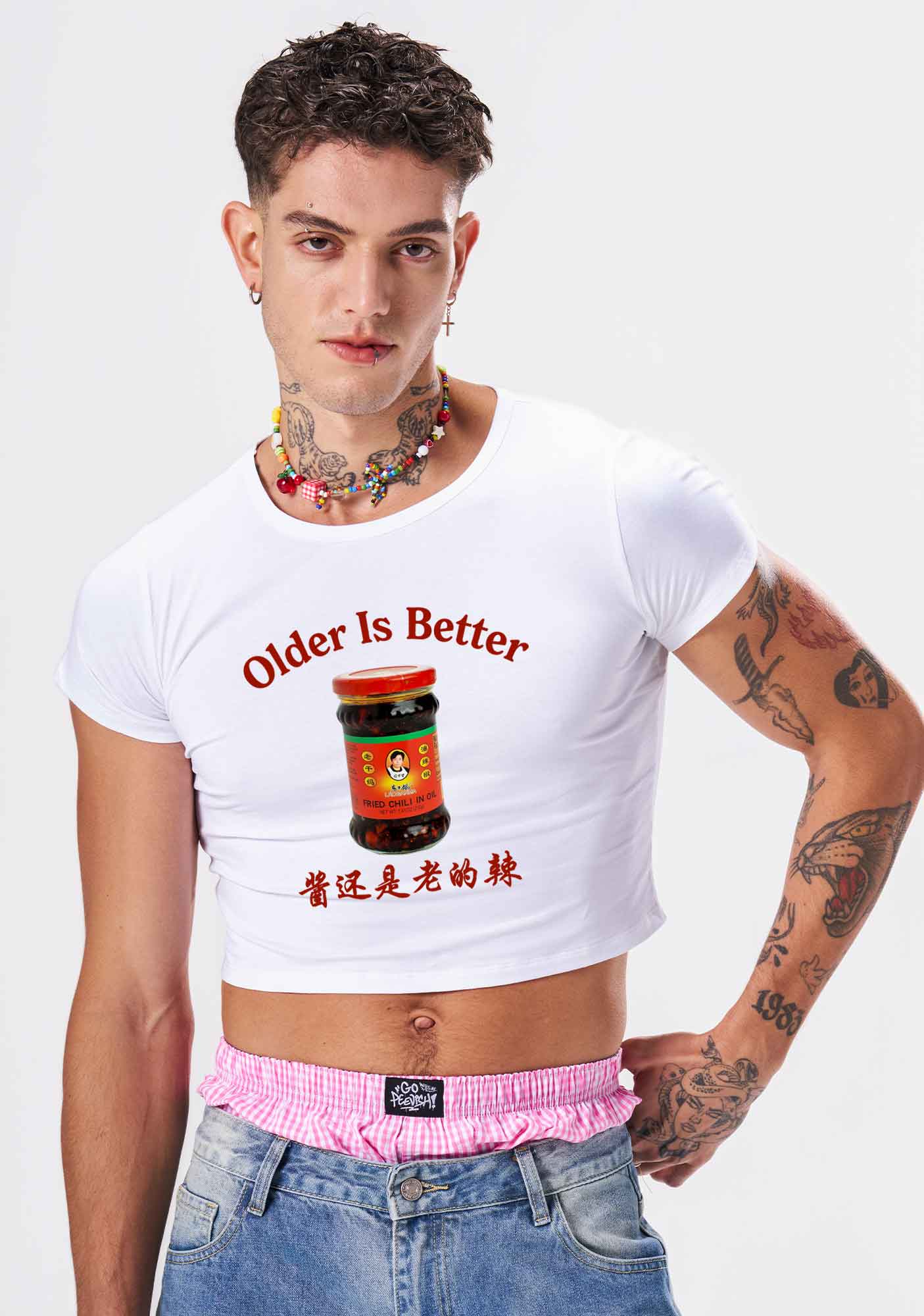 Older Is Better Y2K Baby Tee Cherrykitten