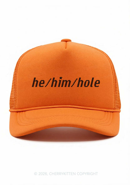 He Him Hole Pride Y2K Trucker Hat Cherrykitten