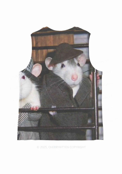 Gentlemen Rats Y2K Mesh Muscle Tank Cherrykitten