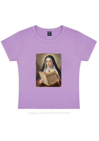 Lesbianism Nun Pride Y2K Baby Tee Cherrykitten