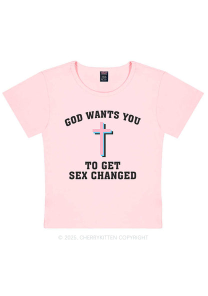 God Wants You To Get Changed Y2K Baby Tee Cherrykitten
