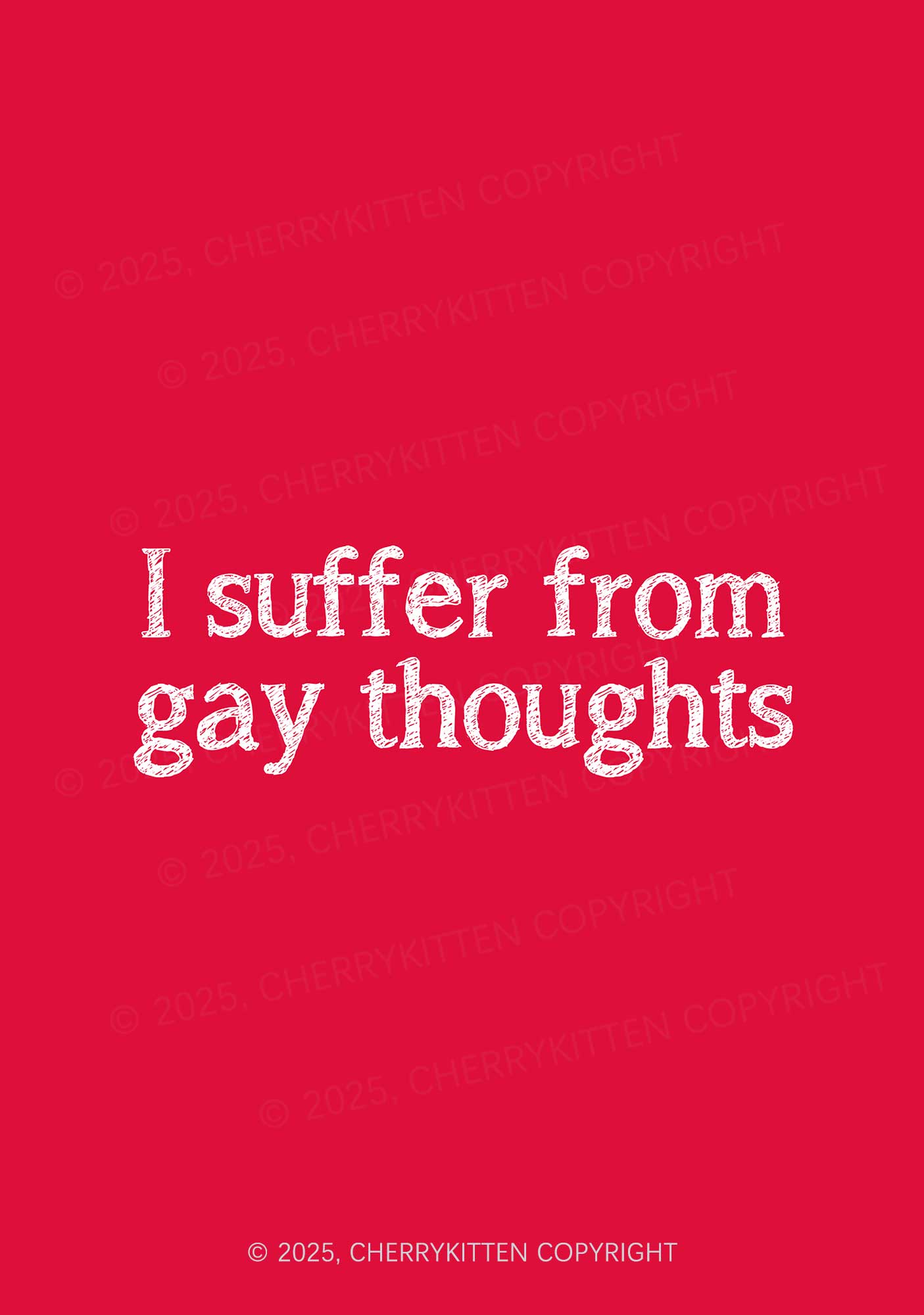 Suffer From Gay Thoughts Pride 1Pc Y2K Pin Badge Cherrykitten