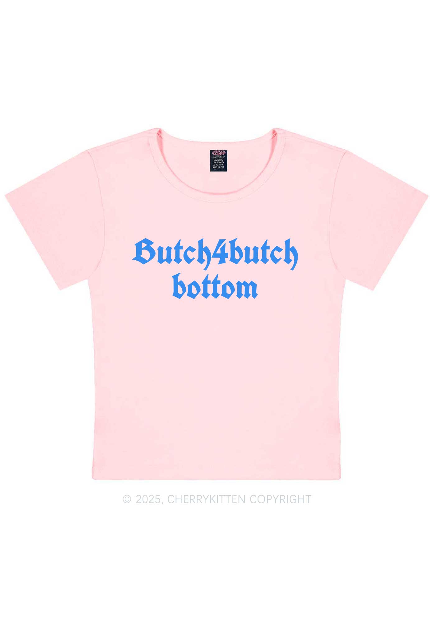 Butch Bottom Pride Y2K Baby Tee Cherrykitten