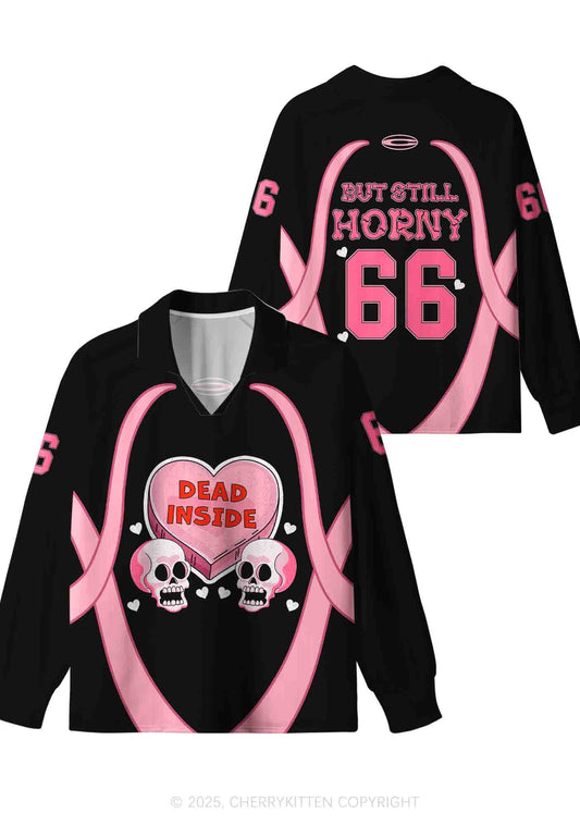Halloween Custom Dead Inside Y2K Sport Long Sleeve Jersey Shirts Cherrykitten