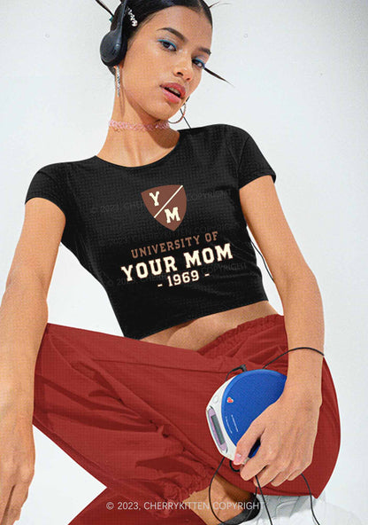 University Of Your Mom 1969 Y2K Baby Tee Cherrykitten