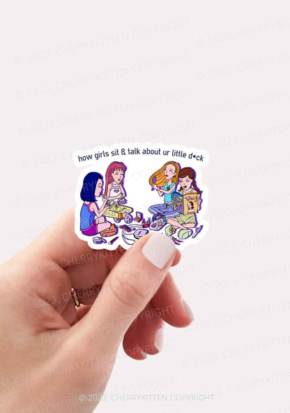 Girls Sit&Talk 1Pc Y2K Sticker Cherrykitten