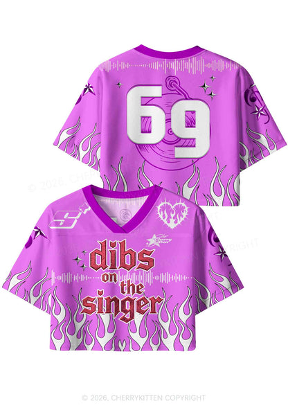 Dibs On The Singer Y2K Crop Sport Jersey Shirts Cherrykitten