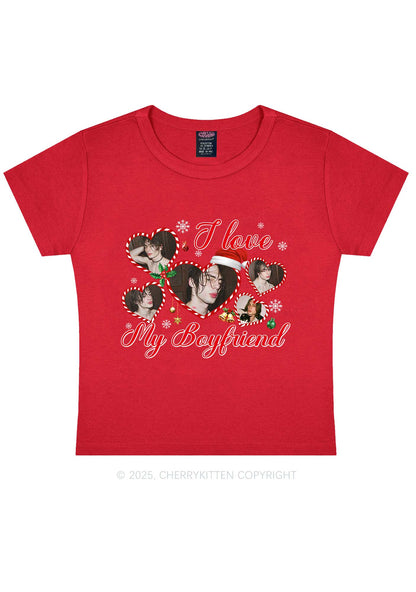 Custom Christmas I Love My GF Y2K Baby Tee Cherrykitten