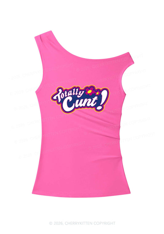 Totally Cxxt Y2K Off Shoulder Tank Top Cherrykitten