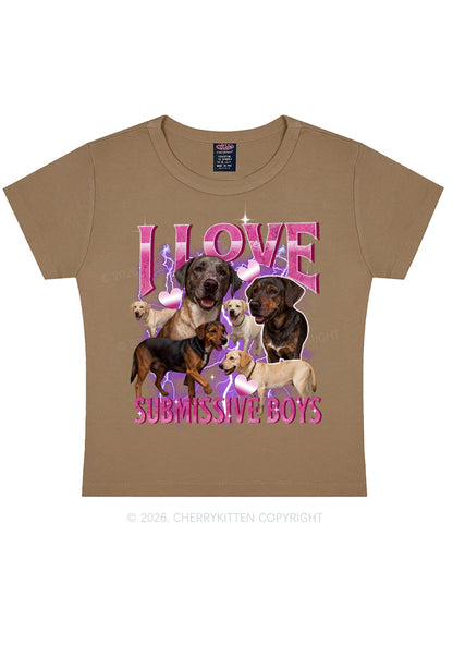 I Love S Dogs Y2K Baby Tee Cherrykitten