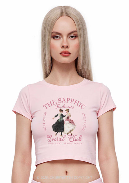 The Sapphic Pride Y2K Baby Tee Cherrykitten
