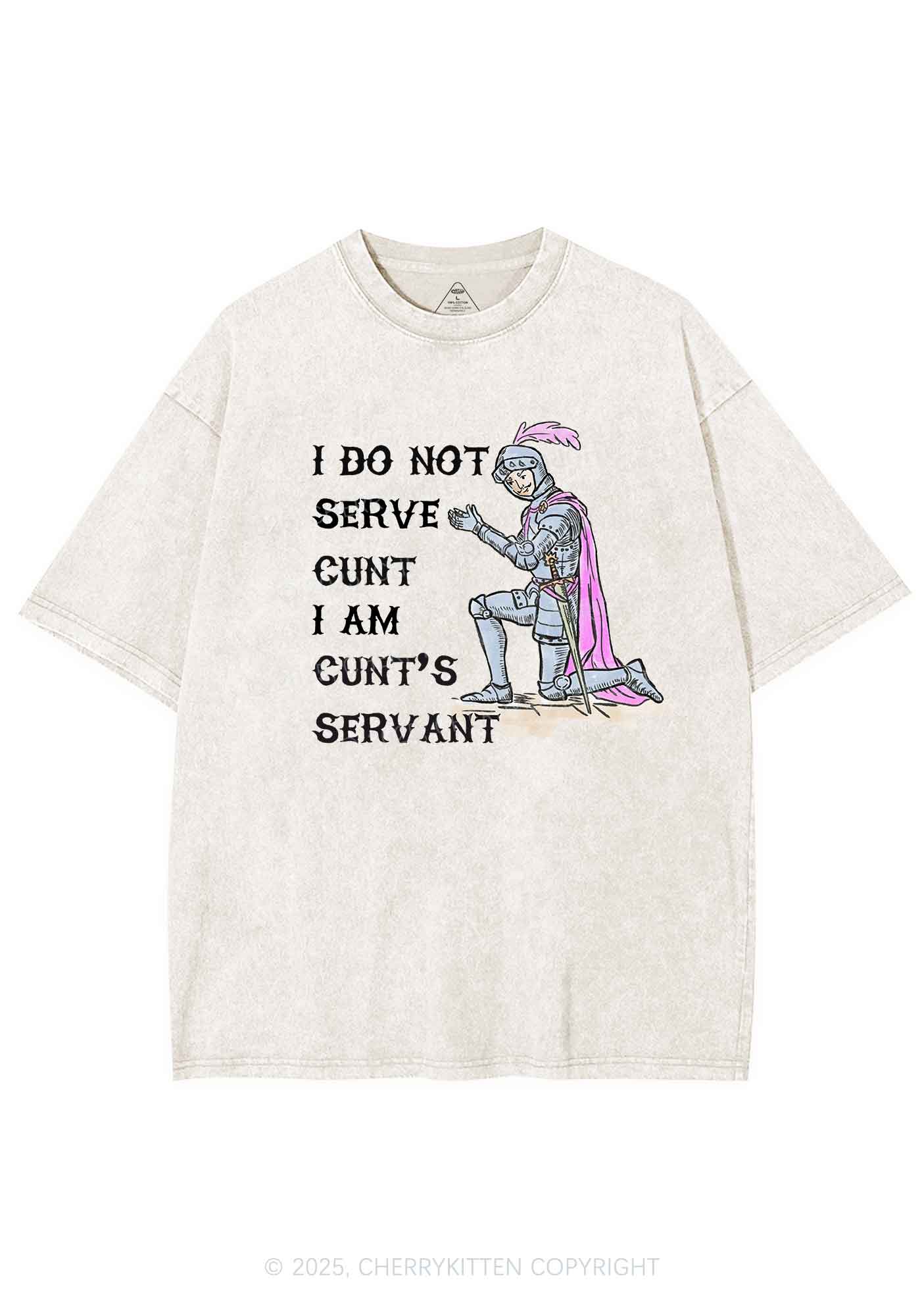 I Am Cxxt Servant Y2K Shirts Washed Tee Cherrykitten