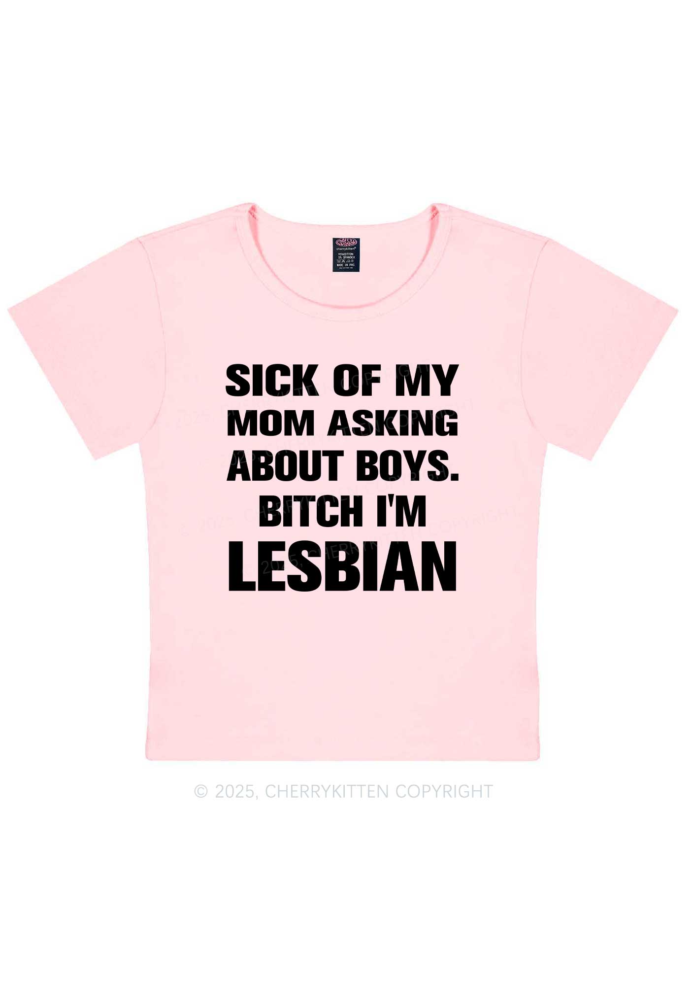 Bxxch Im Lesbian Pride Y2K Baby Tee Cherrykitten