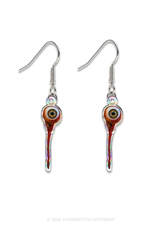 Halloween Blood Eyeballs Y2K Acrylic Earrings Cherrykitten