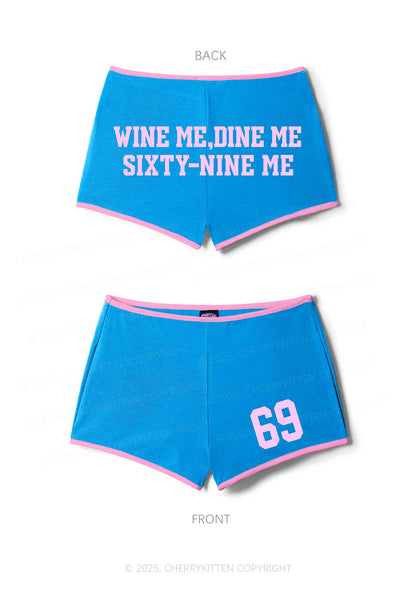 Wine Me Dine Me Y2K Booty Shorts Cherrykitten