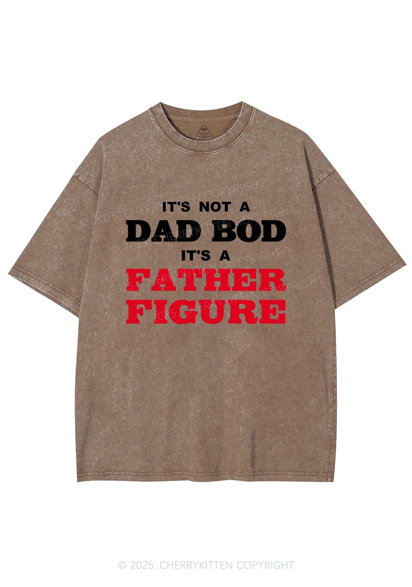 Dad Bod Father Figure Y2K Shirts Washed Tee Cherrykitten