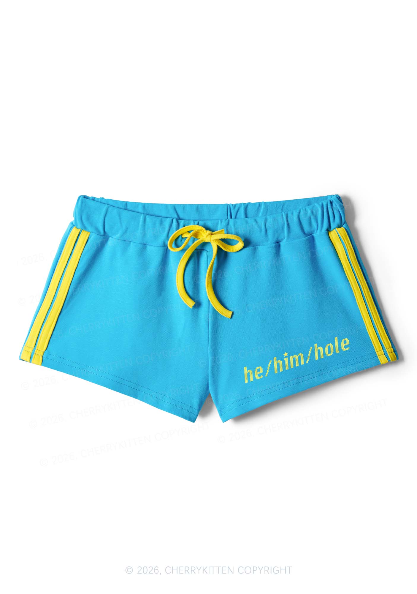 He Him Hole Pride Y2K Drawstring Mini Shorts Cherrykitten