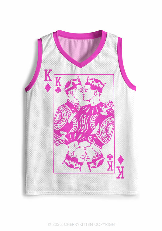 Hot Pink Gay King Pride Y2K Sport Jersey Tank Cherrykitten