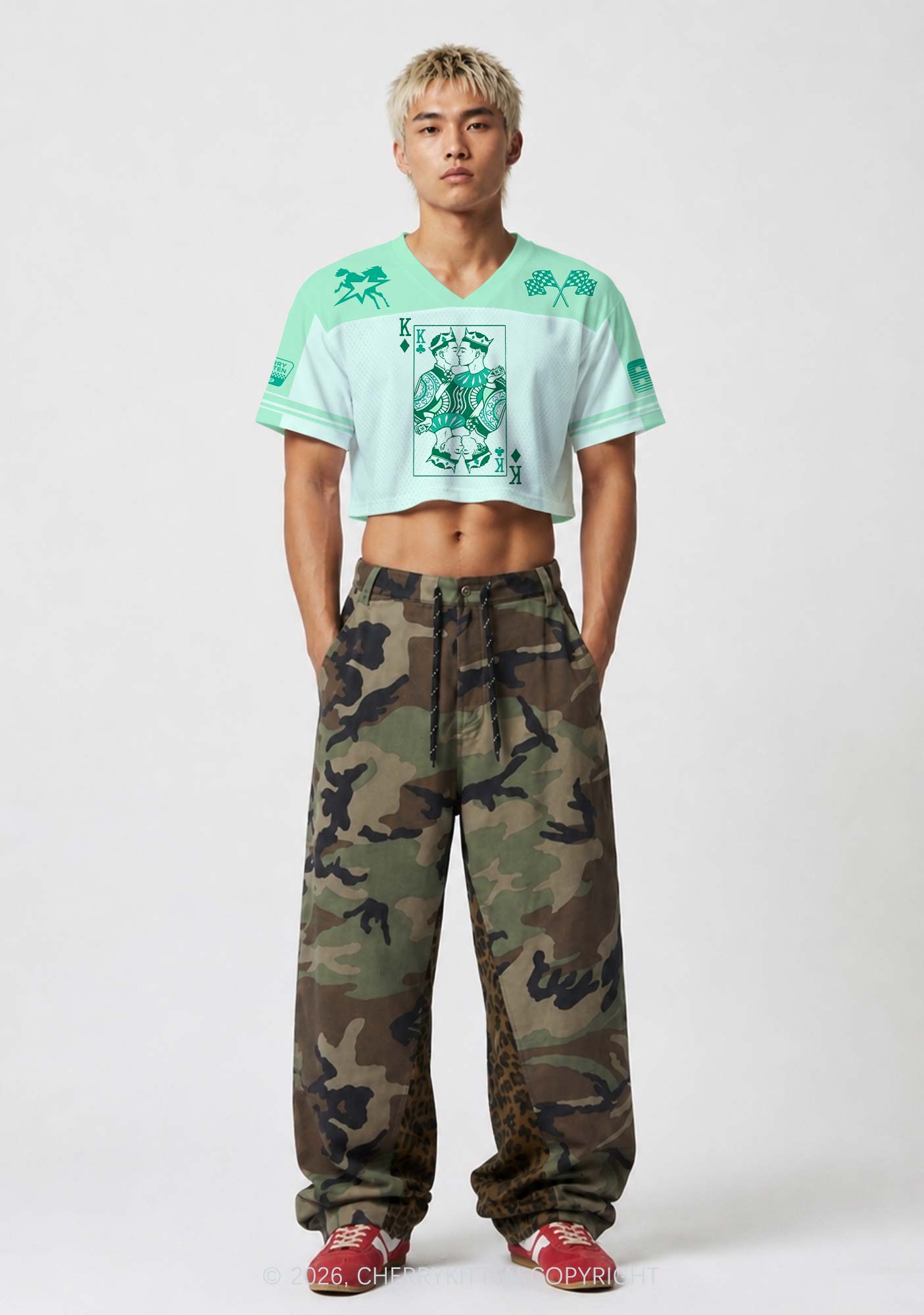 Gay King Pride Y2K Crop Sport Jersey Shirts Cherrykitten