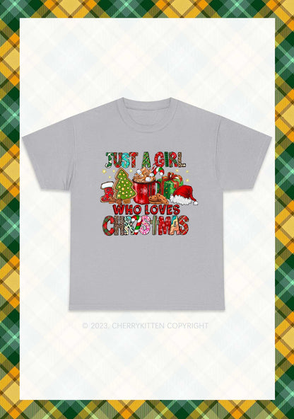 Just A Girl Who Loves Christmas Chunky Shirt Cherrykitten