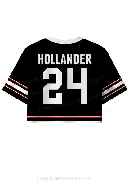 Black Gold HR Y2K Crop Sport Jersey Shirts Cherrykitten
