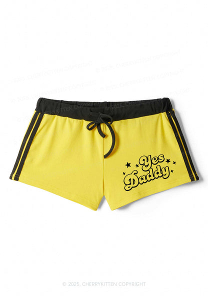 Yes Daddy Star Y2K Drawstring Mini Shorts Cherrykitten
