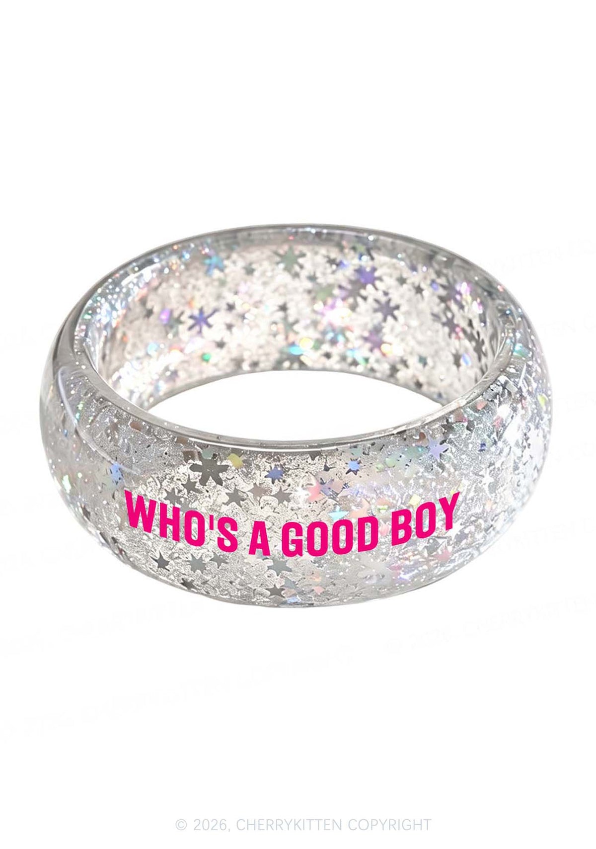 Whos A Good Boy Y2K Cuff Bangle Cherrykitten