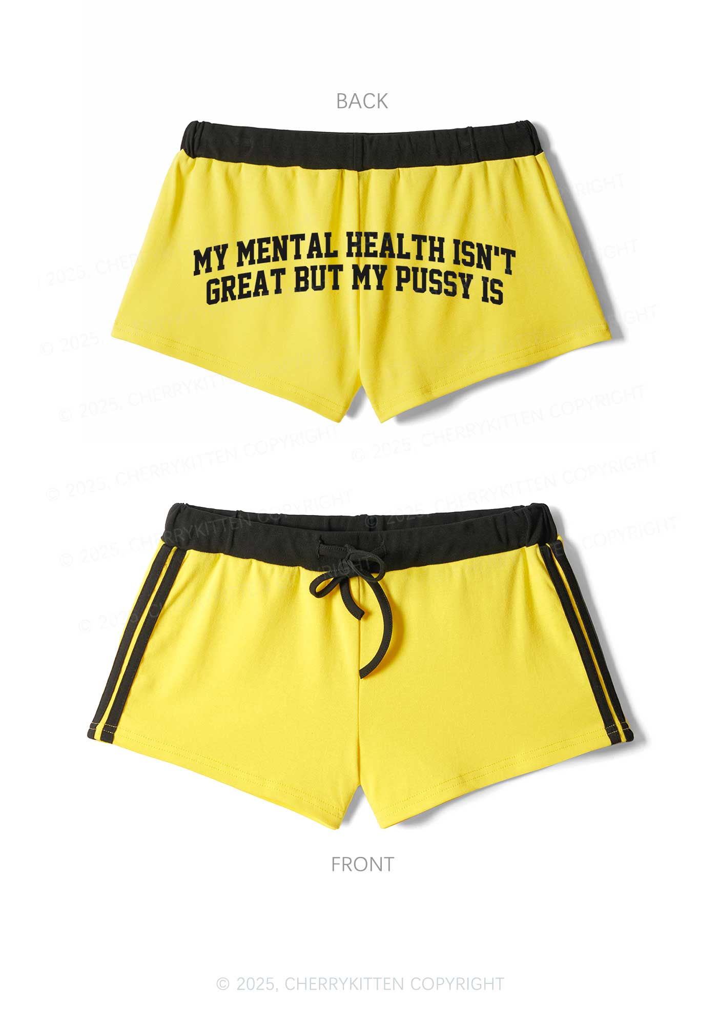 Great Mental Health Y2K Drawstring Mini Shorts Cherrykitten