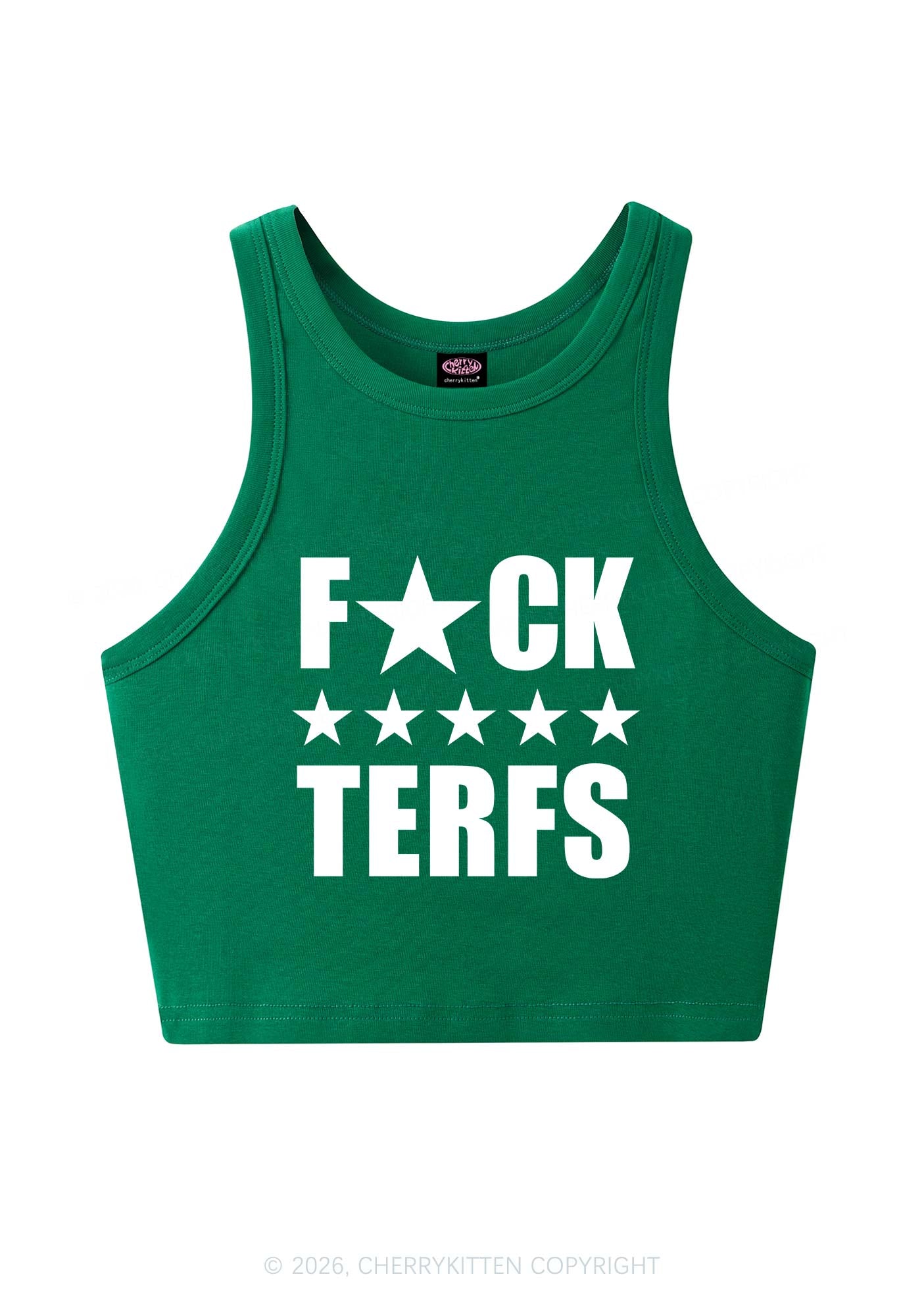 Fxxk Terfs Pride Y2K Crop Tank Top Cherrykitten