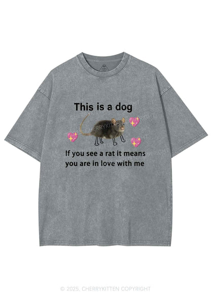 If You See Rat Y2K Shirts Washed Tee Cherrykitten