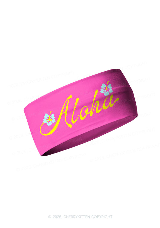 Aloha Hibiscus Y2K Print Headband Cherrykitten