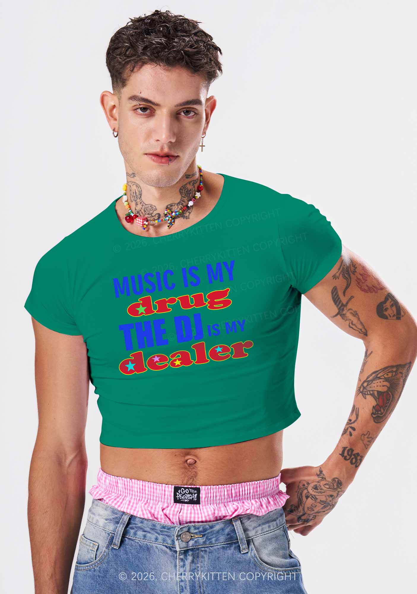 Music Is My Drxg Y2K Baby Tee Cherrykitten