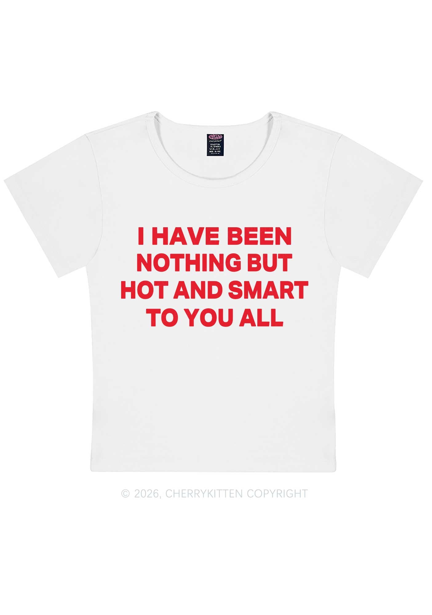 I Have Been Hot And Smart Y2K Baby Tee Cherrykitten