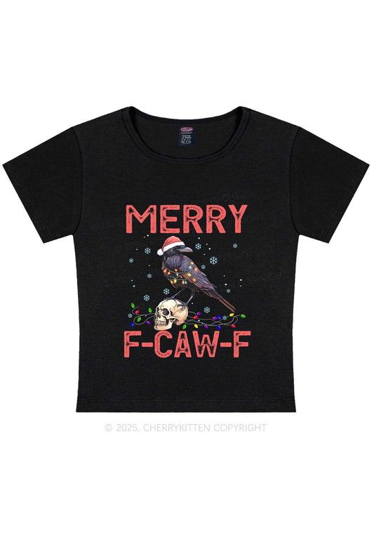 Christmas Merry Fcawf Y2K Baby Tee Cherrykitten