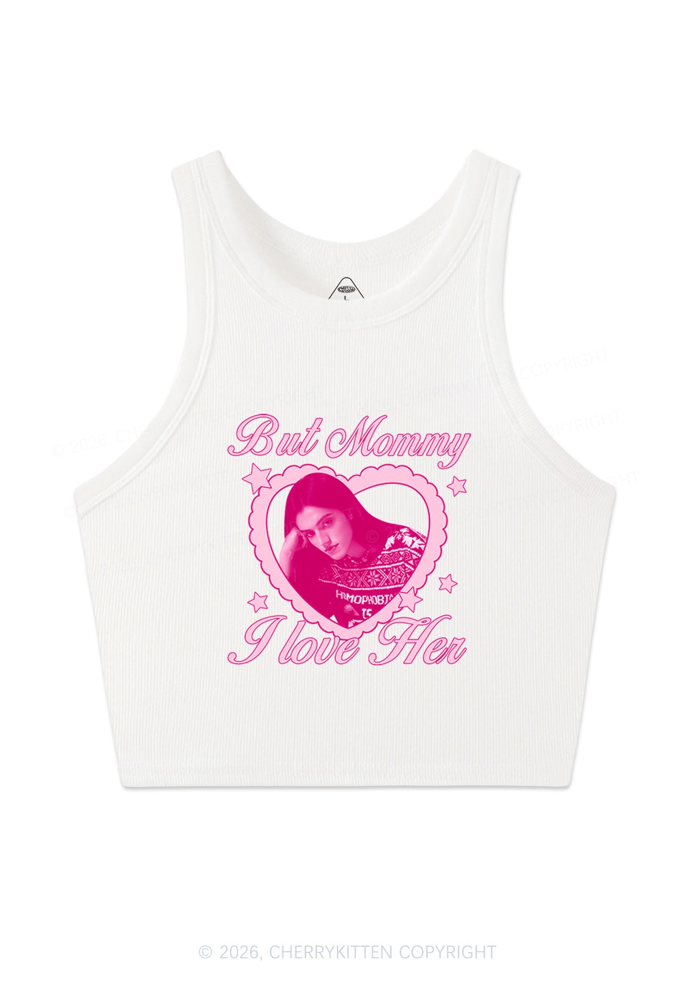 Custom But Mommy I Love Her Y2K Crop Tank Top Cherrykitten
