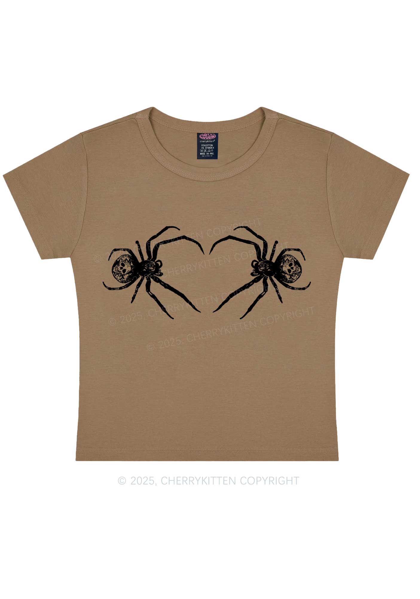 Skull Spider Y2K Baby Tee Cherrykitten