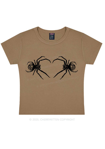 Skull Spider Y2K Baby Tee Cherrykitten