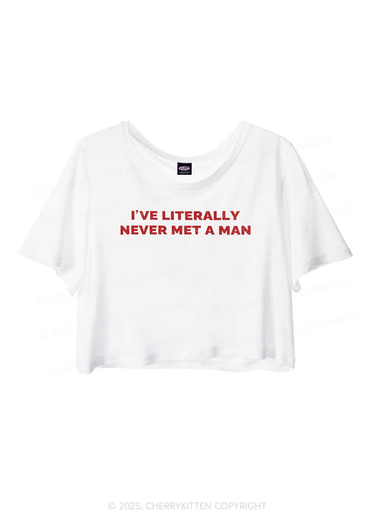 Never Met A Man Pride Y2K Sheer Crop Tee Cherrykitten