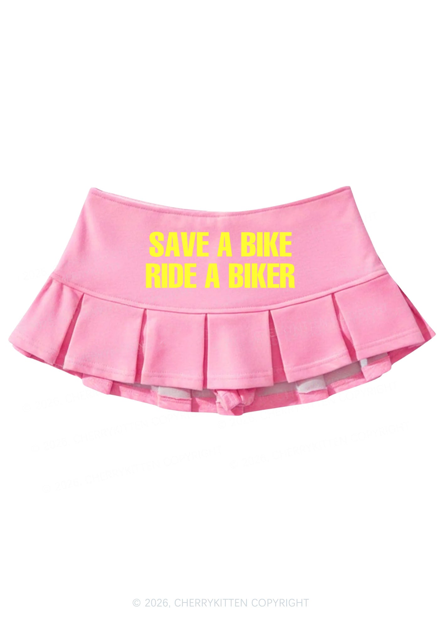 Save Bike Ride Biker Y2K Mini Pleated Skirts Cherrykitten