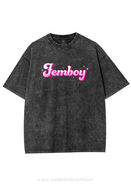 Femboy Pride Y2K Shirts Washed Tee Cherrykitten